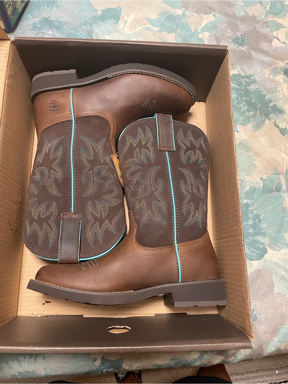 Ariat Distressed Brown Delilah Round Toe Women's Boots